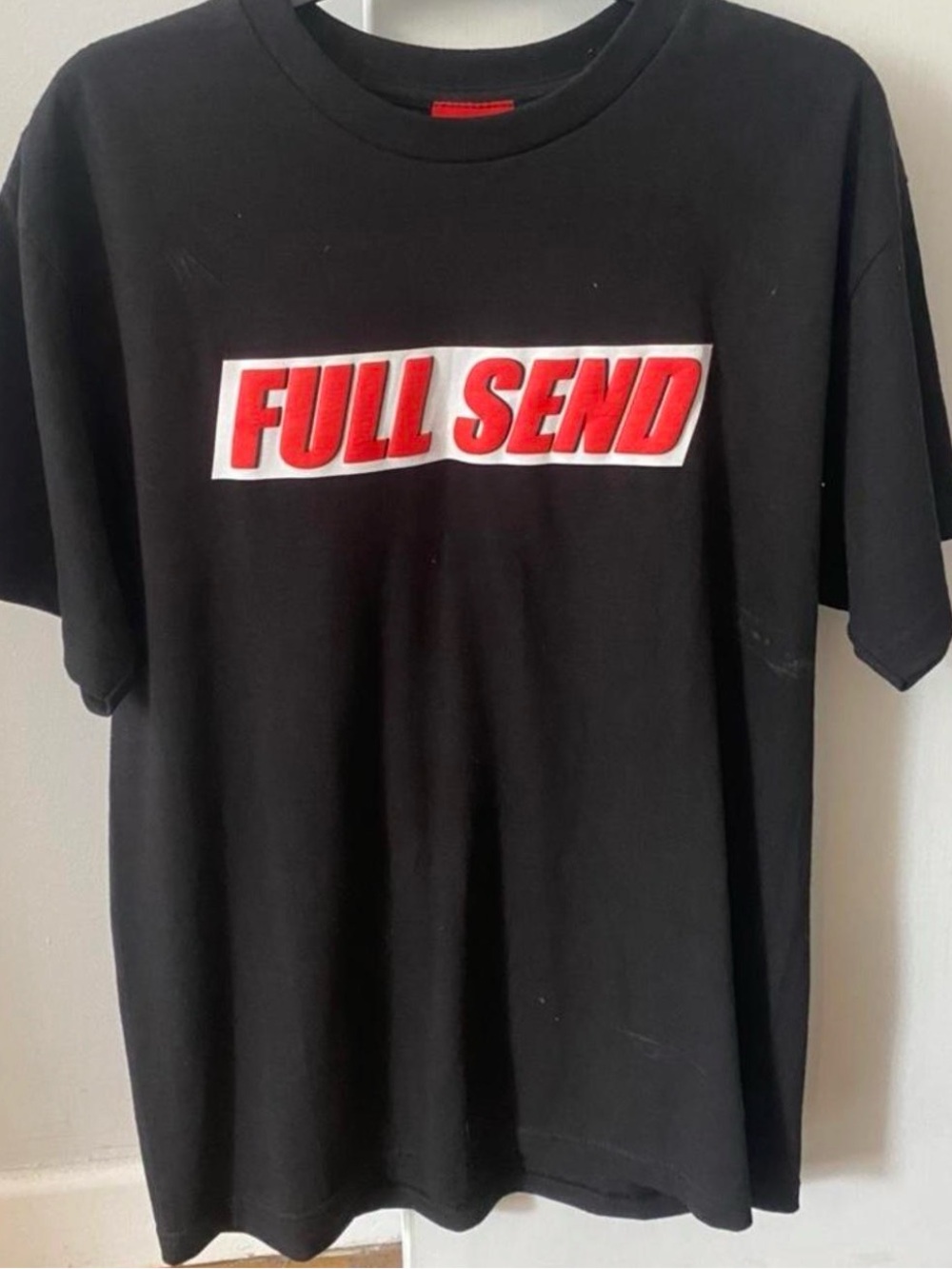 FULL SEND Black Short-Sleeve Graphic Tee - Red Logo